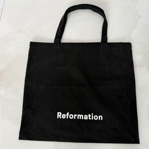 New Reformation Classic Black Canvas Tote